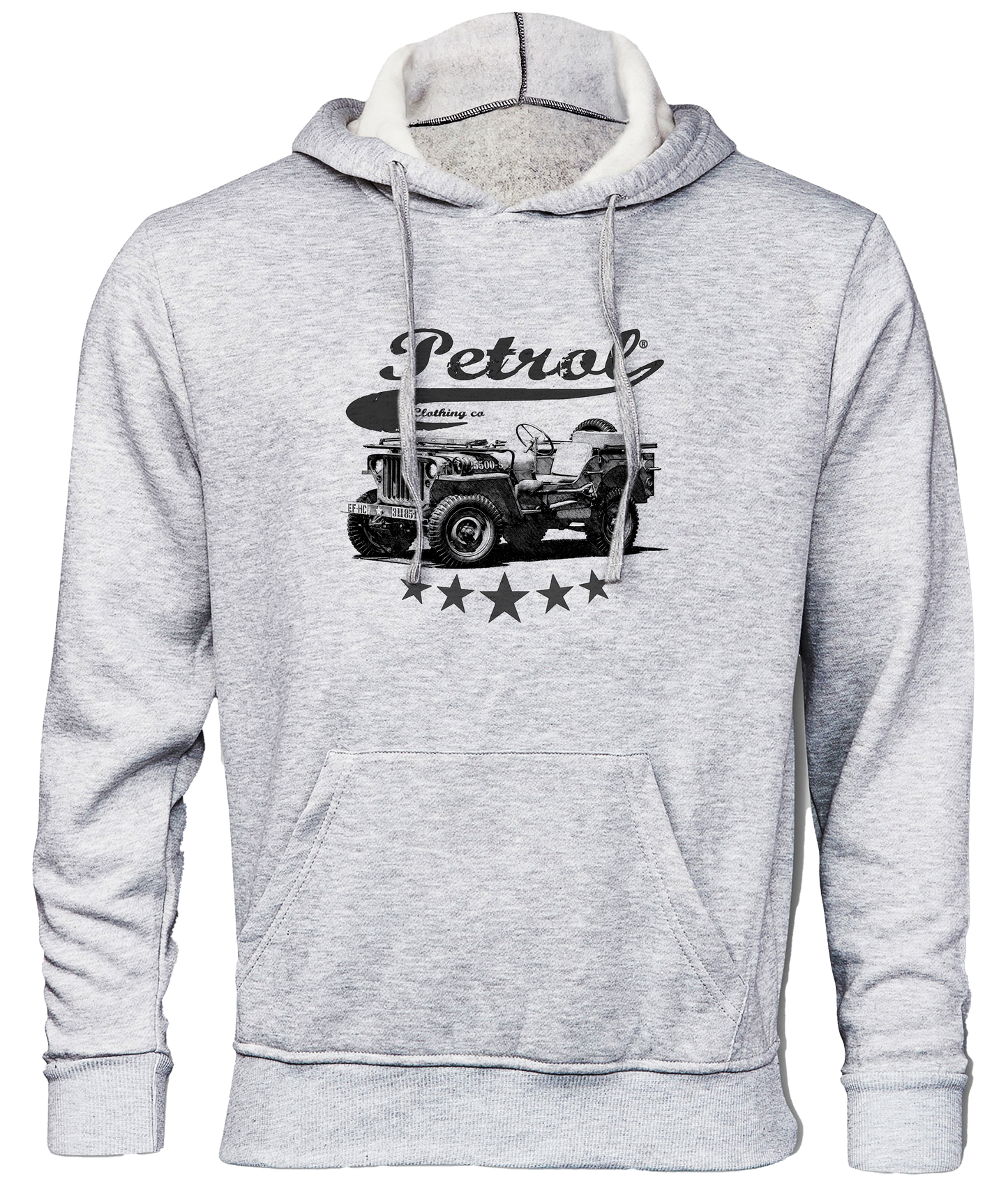 HOODIE : Army Jeep Melange Grey