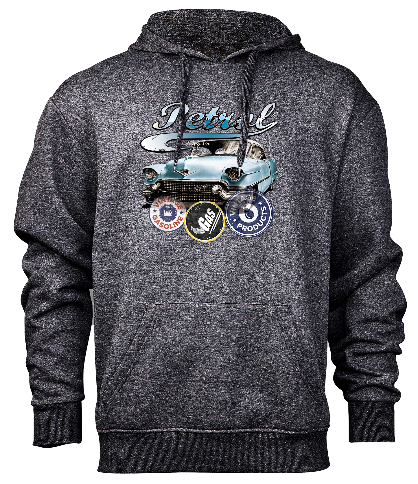 HOODIE:   Blue Cadillac   Charcoal Melange