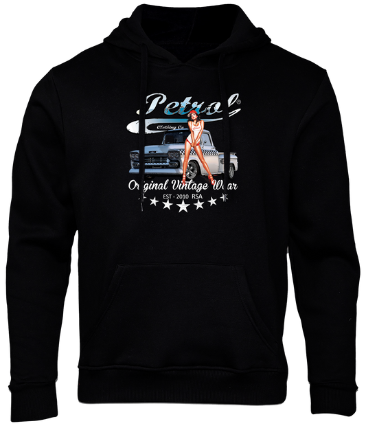 HOODIE:  Chevy Pickup & Pinup      Black