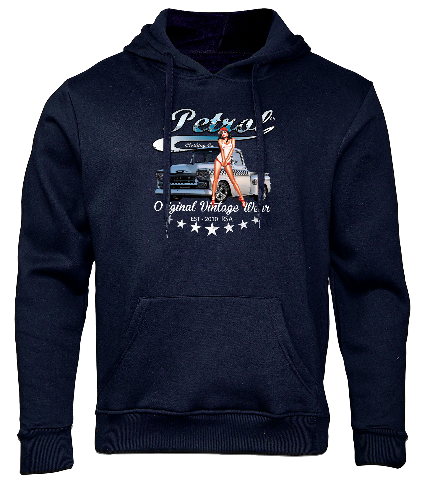 HOODIE:  Chevy Pickup & Pinup     Navy