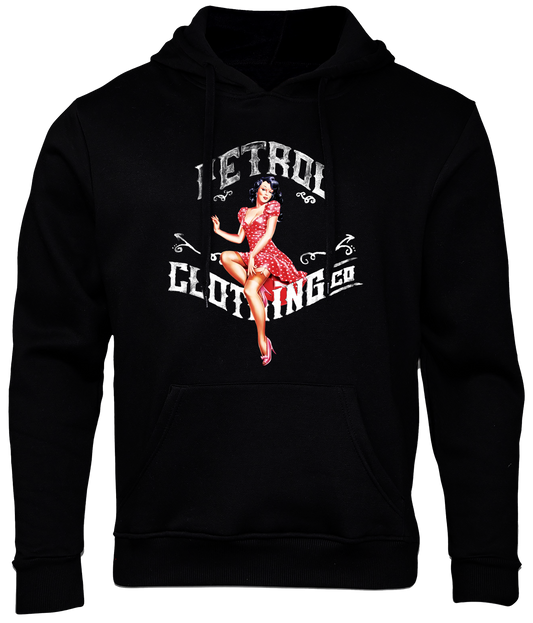 HOODIE: Petrol Pinup     Black